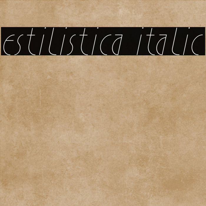 Estilistica Italic Example 3