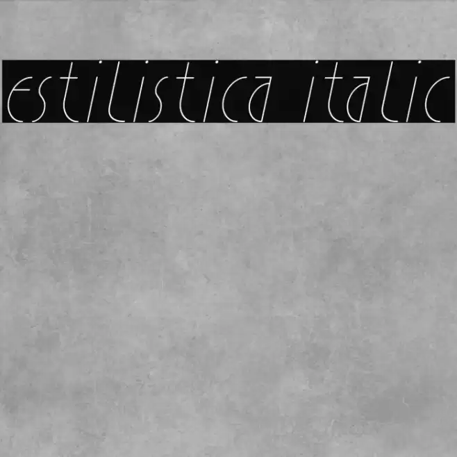 Estilistica Italic Font examples