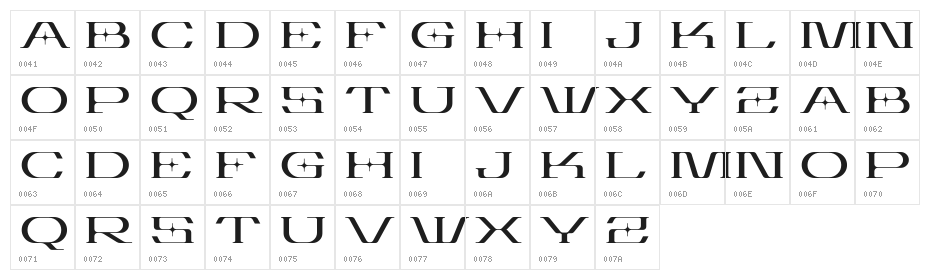 Estoria Character Map