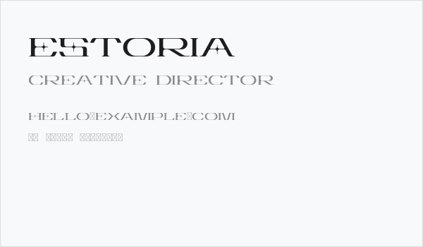 Estoria Business Card