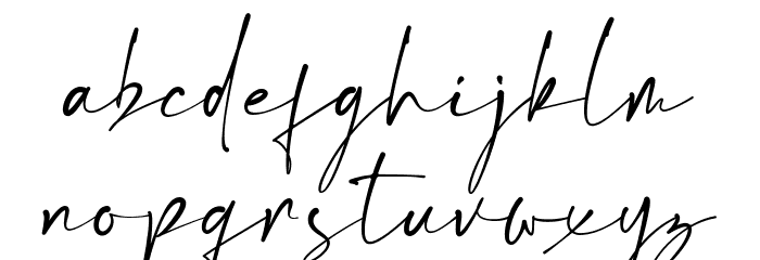 Estrada Signature Font LOWERCASE