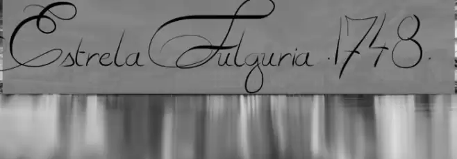 Estrela Fulguria .1748. Font examples