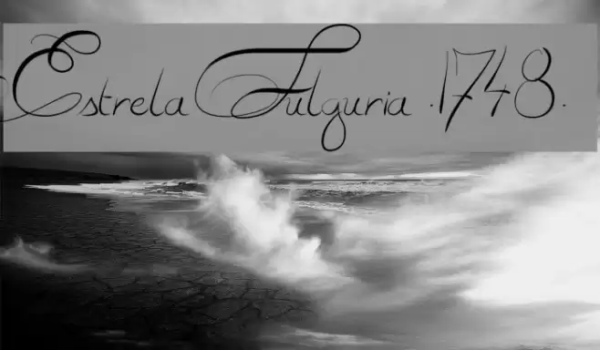 Estrela Fulguria .1748. Font examples