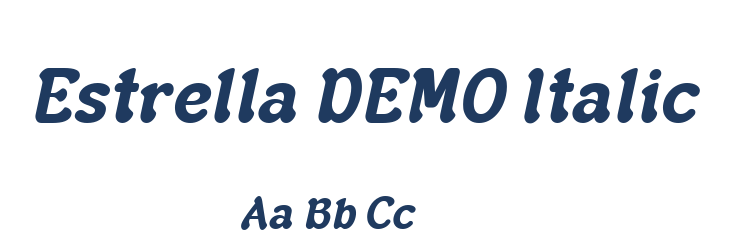 Estrella DEMO Italic Font Preview