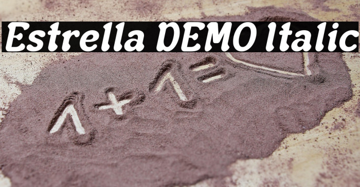 Estrella DEMO Italic Example 2