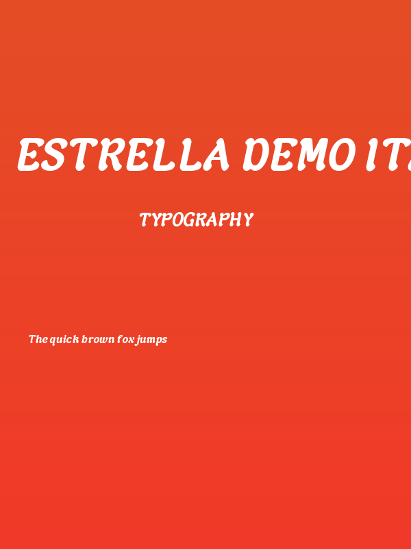 Estrella DEMO Italic Poster