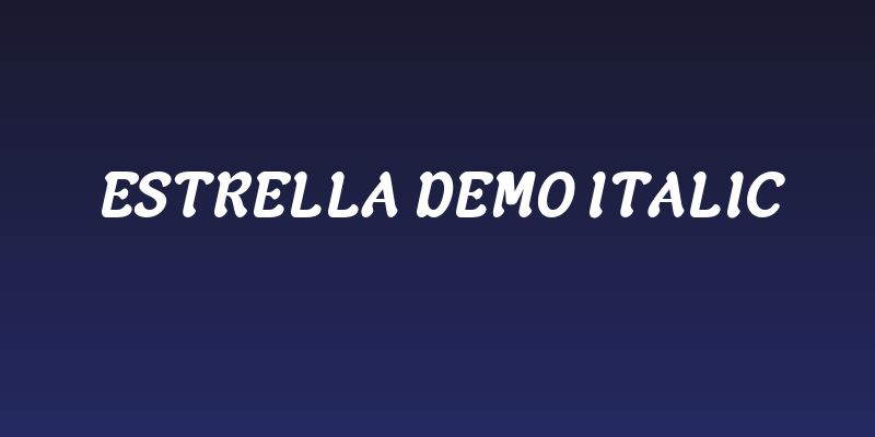 Estrella DEMO Italic Social Header