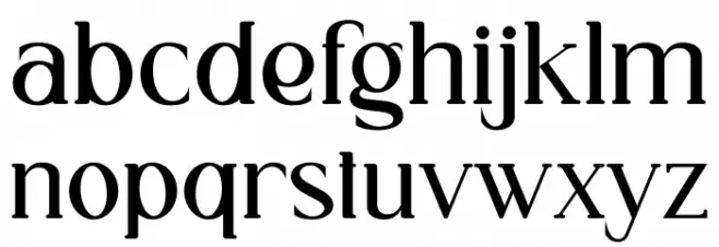 Estrella Schriftart Kleinbuchstaben