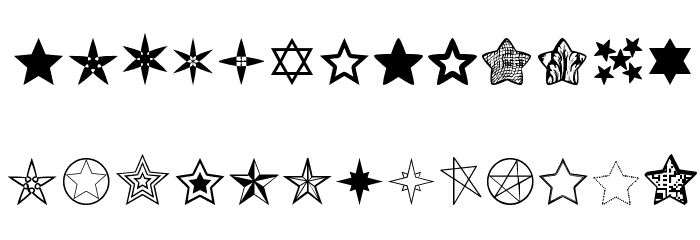 Estrellass TFB Font LOWERCASE