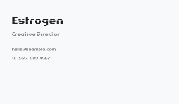 Estrogen Business Card