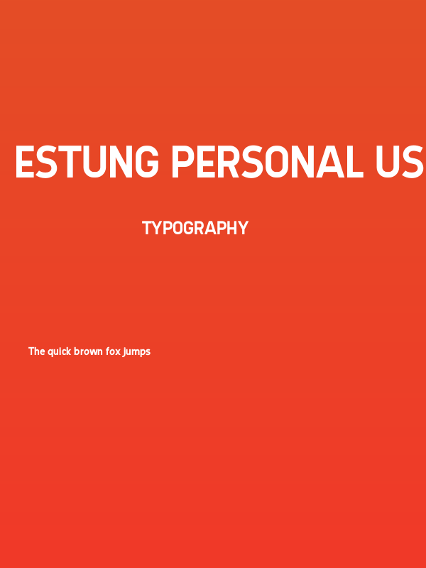 Estung Personal Use Poster