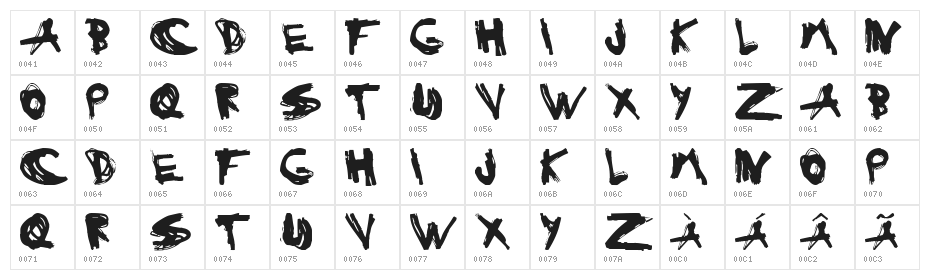 Estuque  Heavy Character Map