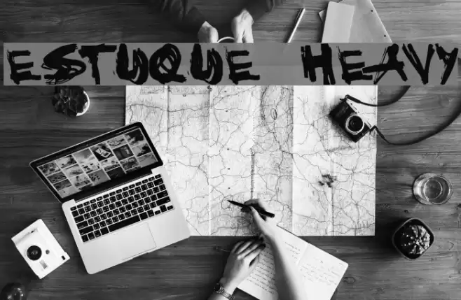 Estuque Heavy Font examples