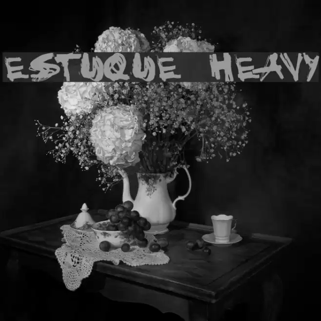 Estuque Heavy Font examples