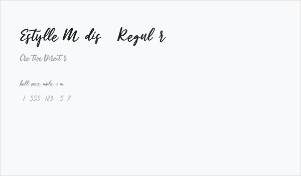 Estylle Madison Regular Business Card