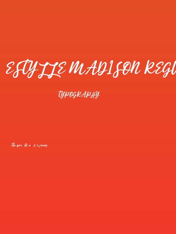 Estylle Madison Regular Poster