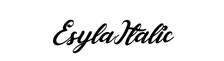 Esyla Italic  नि: शुल्क फ़ॉन्ट्स डाउनलोड