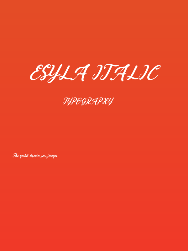 Esyla Italic Poster
