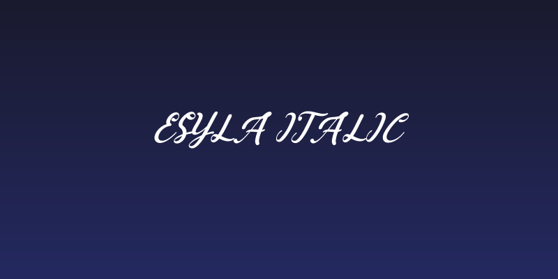 Esyla Italic Social Header