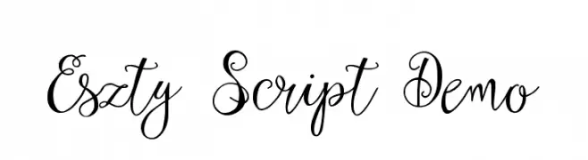 Eszty Script Demo  les polices de caractères gratuit tlcharger