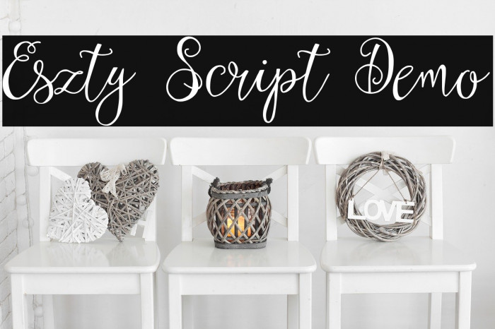 Eszty Script Demo Font examples