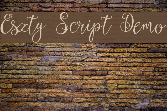 Eszty Script Demo Font examples