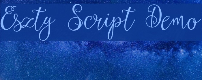 Eszty Script Demo Font examples