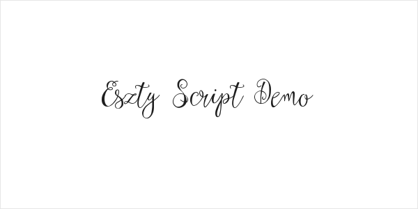 Eszty Script Demo Logo