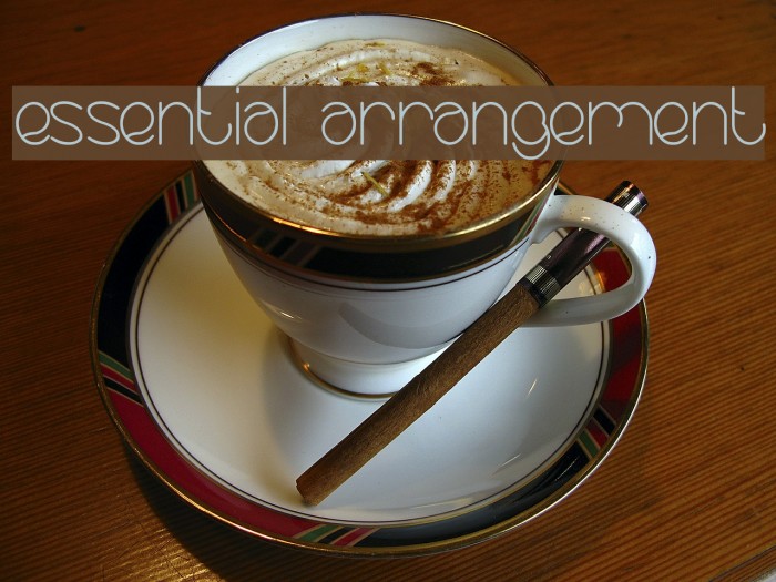 essential arrangement Font examples