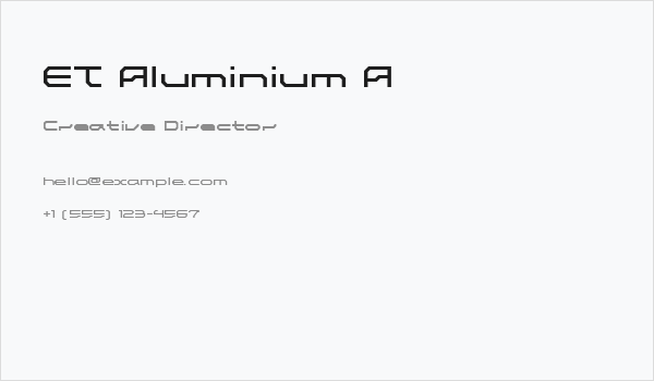 ET Aluminium A Business Card
