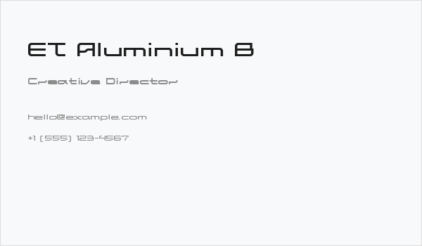 ET Aluminium B Business Card
