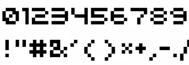 ET BT6001 Font OTHER CHARS