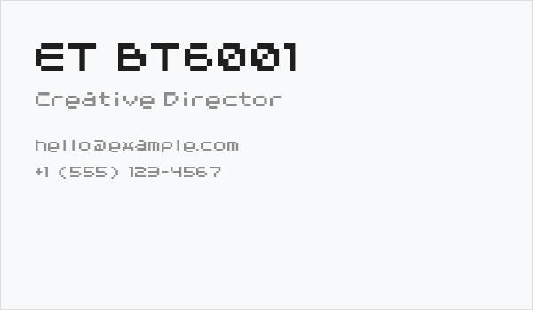 ET BT6001 Business Card