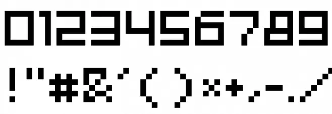 ET BT7001 Font OTHER CHARS