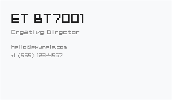 ET BT7001 Business Card