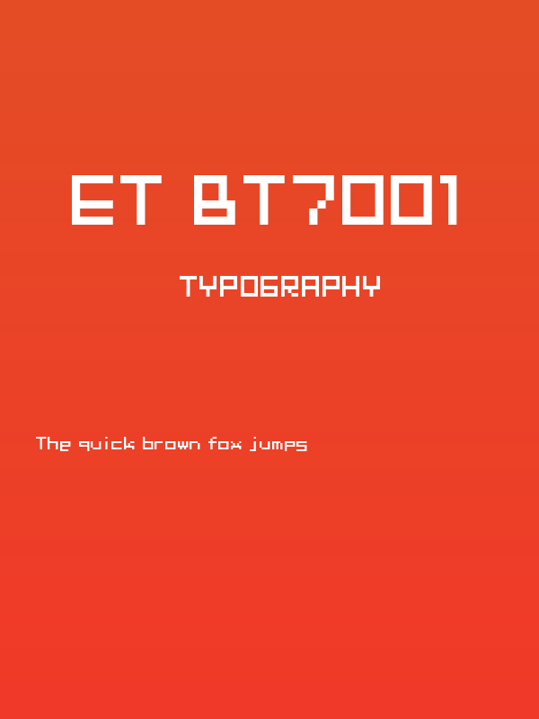 ET BT7001 Poster