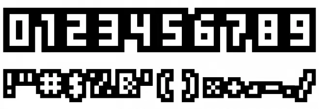 ET BT8001 Font OTHER CHARS