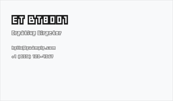 ET BT8001 Business Card