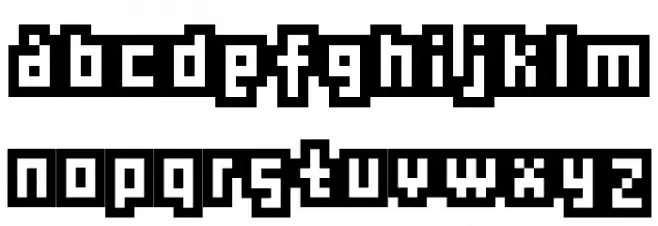 ET BT8001 Schriftart Kleinbuchstaben