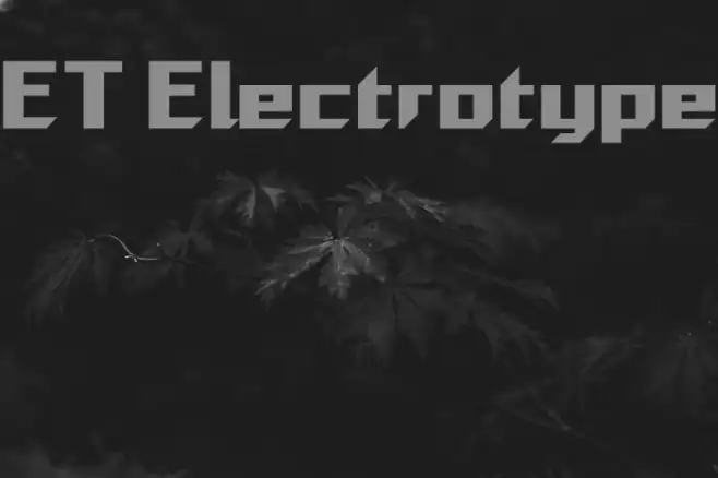 ET Electrotype Example 2
