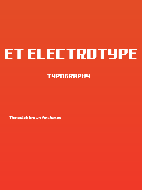 ET Electrotype Poster