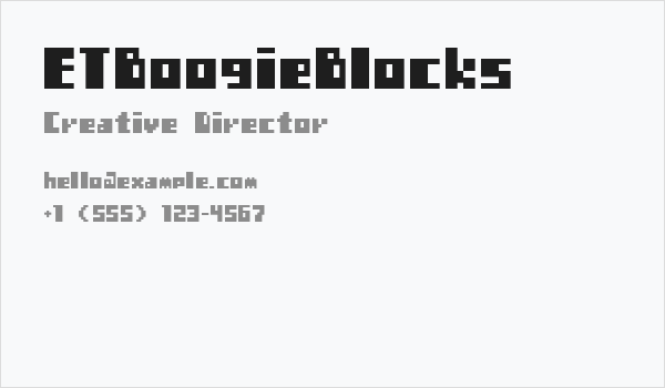 ETBoogieBlocks Business Card