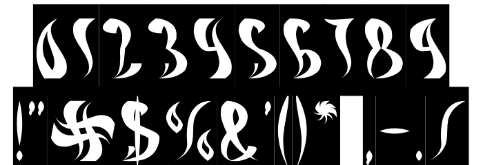 ETERNAL FLAME-Inverse Font OTHER CHARS