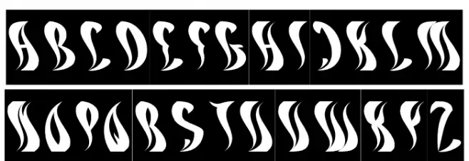 ETERNAL FLAME-Inverse 字体 大写
