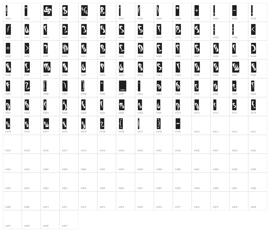 ETERNAL FLAME-Inverse Character Map