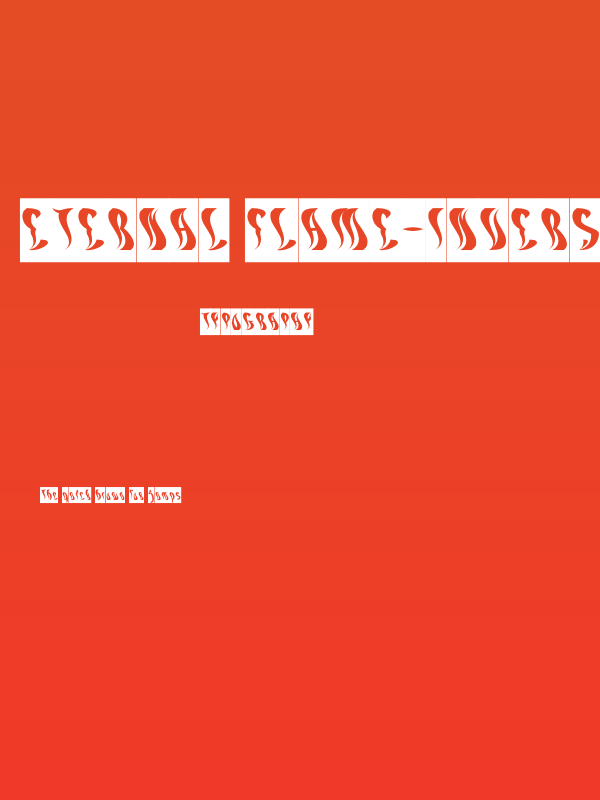 ETERNAL FLAME-Inverse Poster