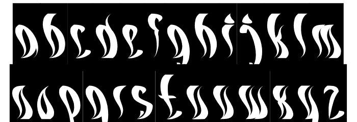 ETERNAL FLAME-Inverse Font LOWERCASE
