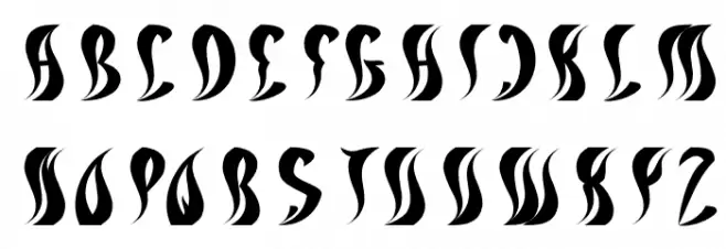 ETERNAL FLAME Italic Schriftart Groß