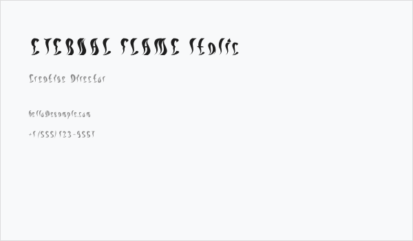 ETERNAL FLAME Italic Business Card