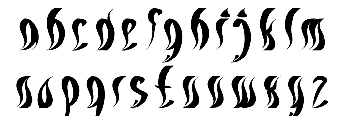 ETERNAL FLAME Italic Font LOWERCASE